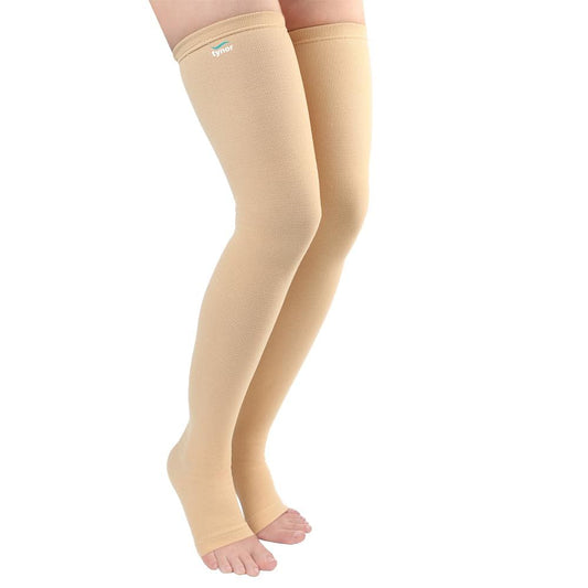 Tynor Compression Stocking Mid Thigh Classic, Beige, Medium, Pack of 2
