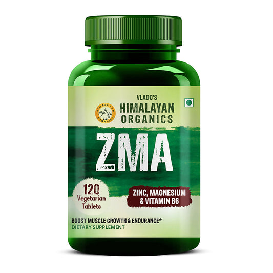 Vlado's Himalayan Organics ZMA (Zinc, Magnesium Aspartate) Sports Recovery Supplement - 120 Veg Tablets