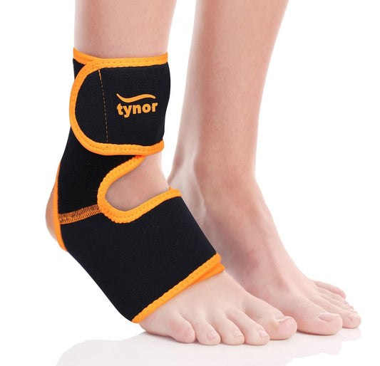 Tynor Ankle Support (Neo), Black & Orange, Universal, 1 Unit
