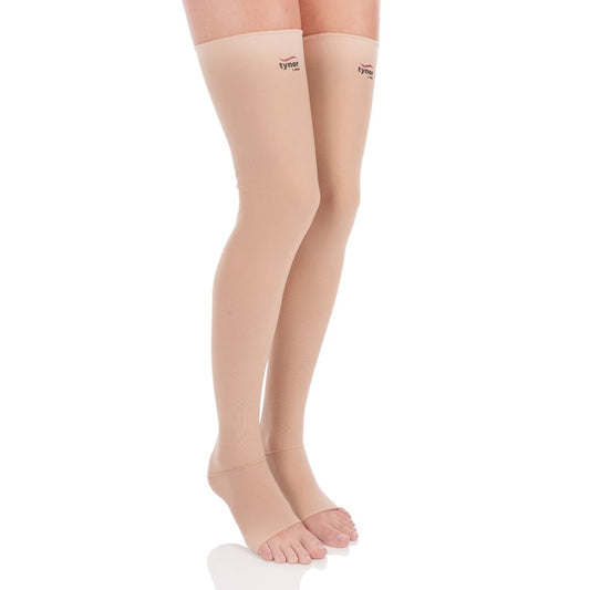 Tynor Medical Compression Stocking Thigh High Class 2 (Pair), Beige, XL, Pack of 2