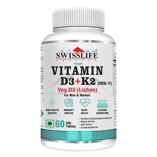 Swisslife Forever Vitamin D3 + K2 (MK7) | Plant Based Vitamin D3