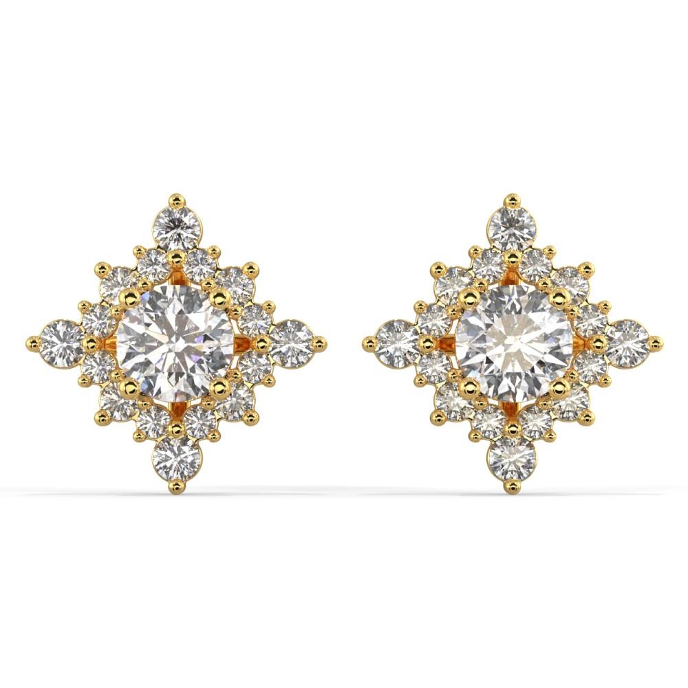 Kite Diamond Jacket Earrings