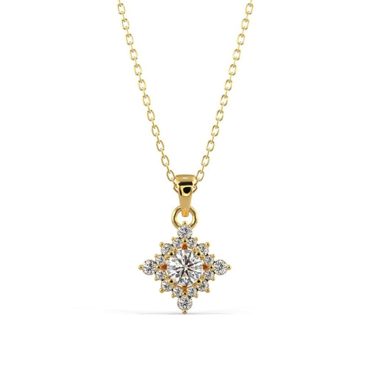 Kite Diamond Pendant Necklace