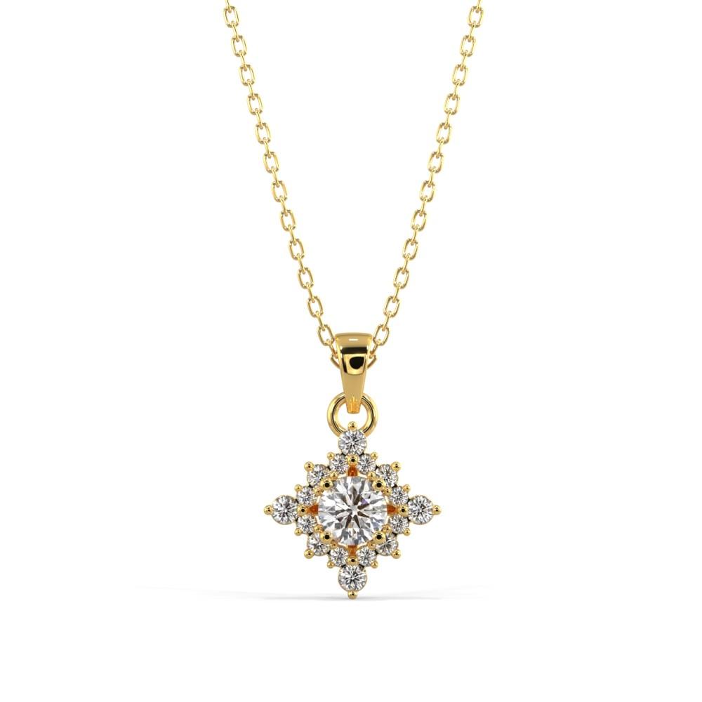 Kite Diamond Pendant Necklace