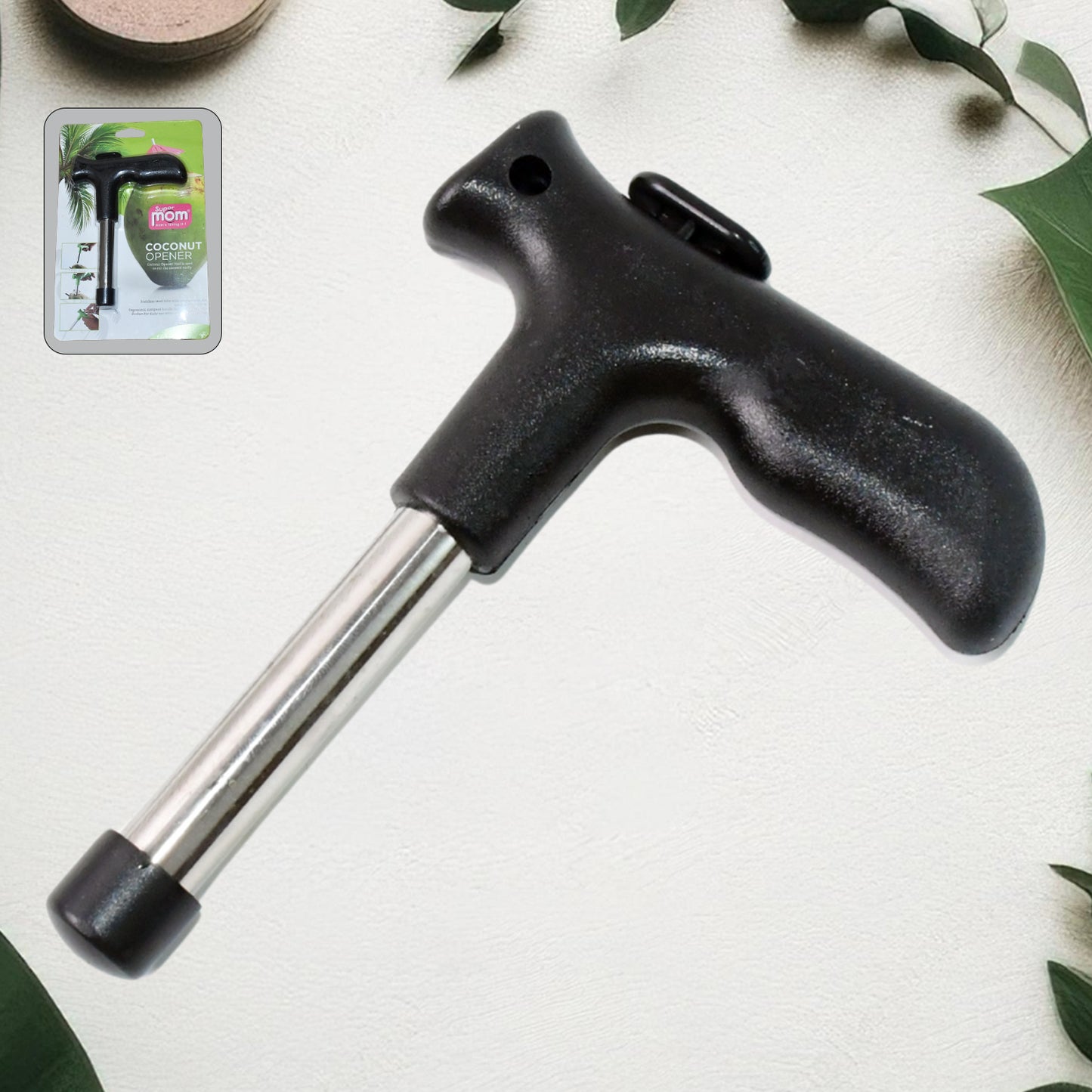 Supermom Coconut Opener Tool With Ergonomic Handle (1 Pc)