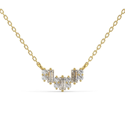 Minimal Baguette Pendant Necklace