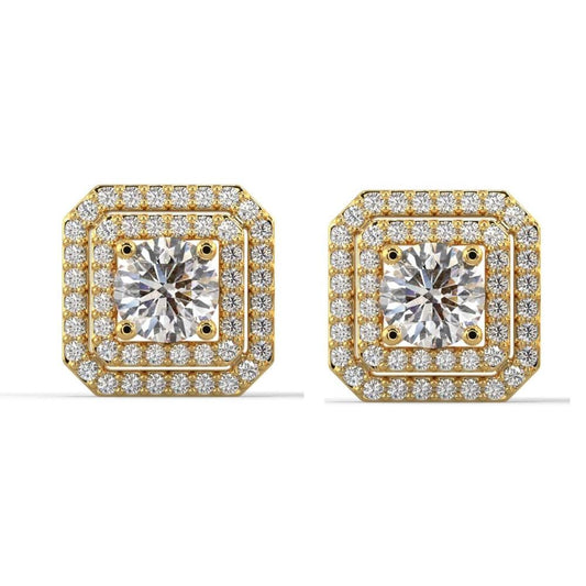 Octagon Diamond Jacket Earrings