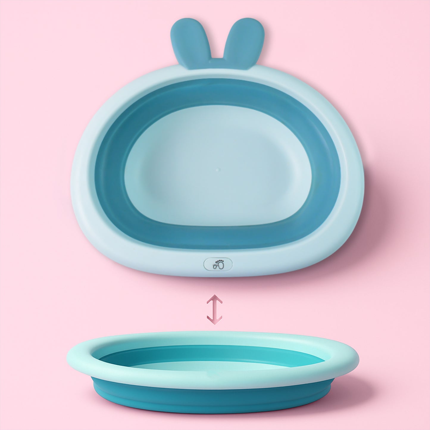 Foldable Multipurpose Collapsible Basin With Bunny Ear Handle