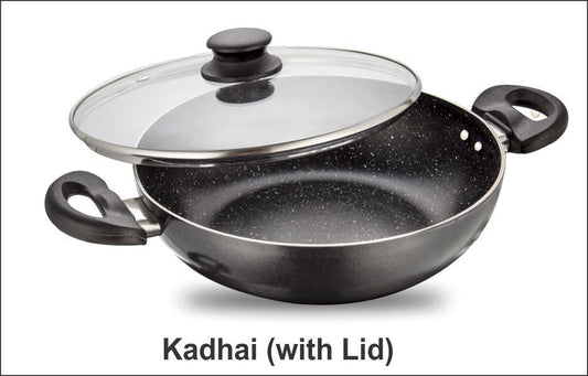 Dollar Non Stick Kadhai with Lid - 24 CM