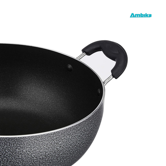 Ambika Deep Kadhai Non-Stick with Lid -Size 4- 26 cm