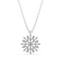 Shining Snowflake Pendant Necklace Silvermist