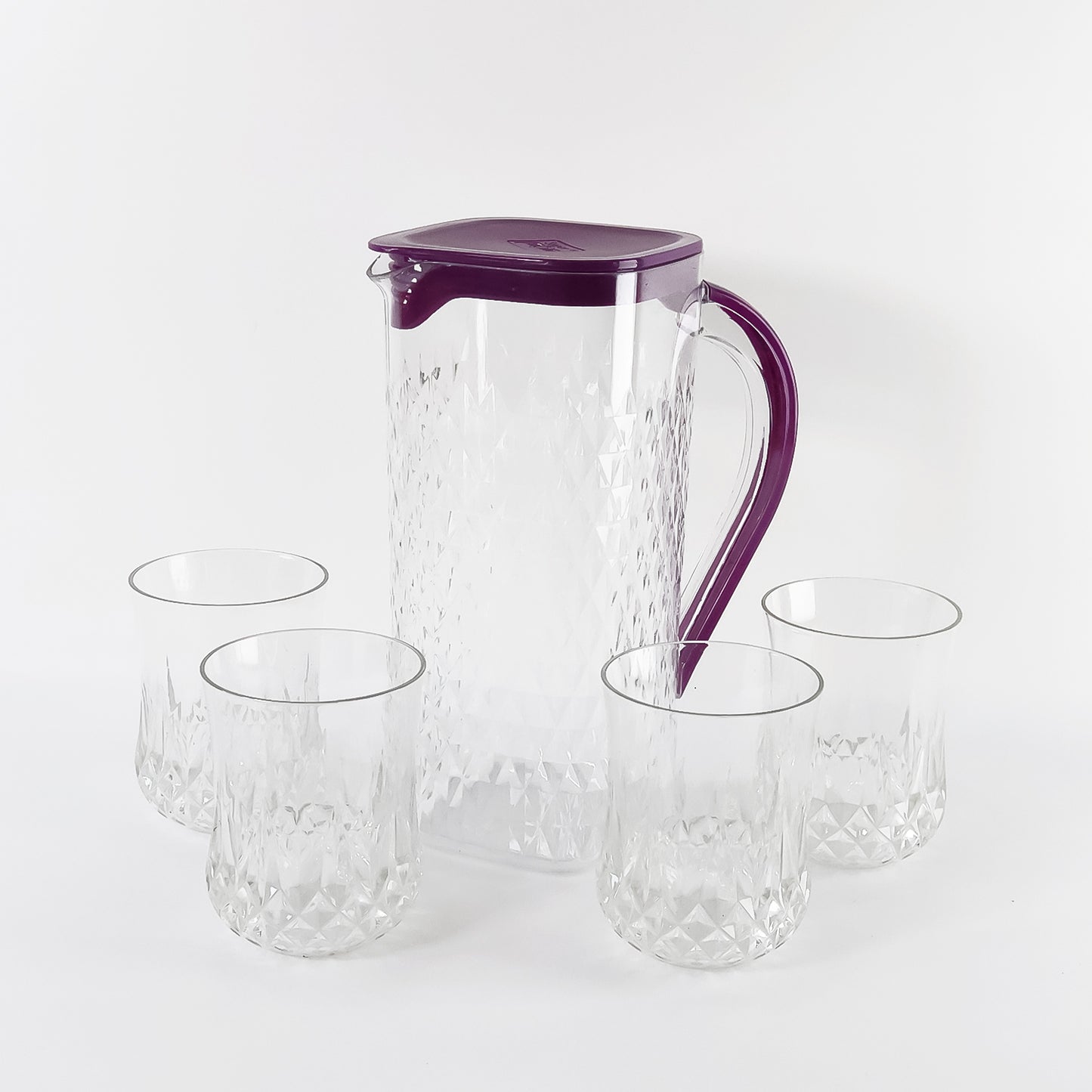 Supermom Roma Plastic Jug With Glasses Combo Set (5 Pc)