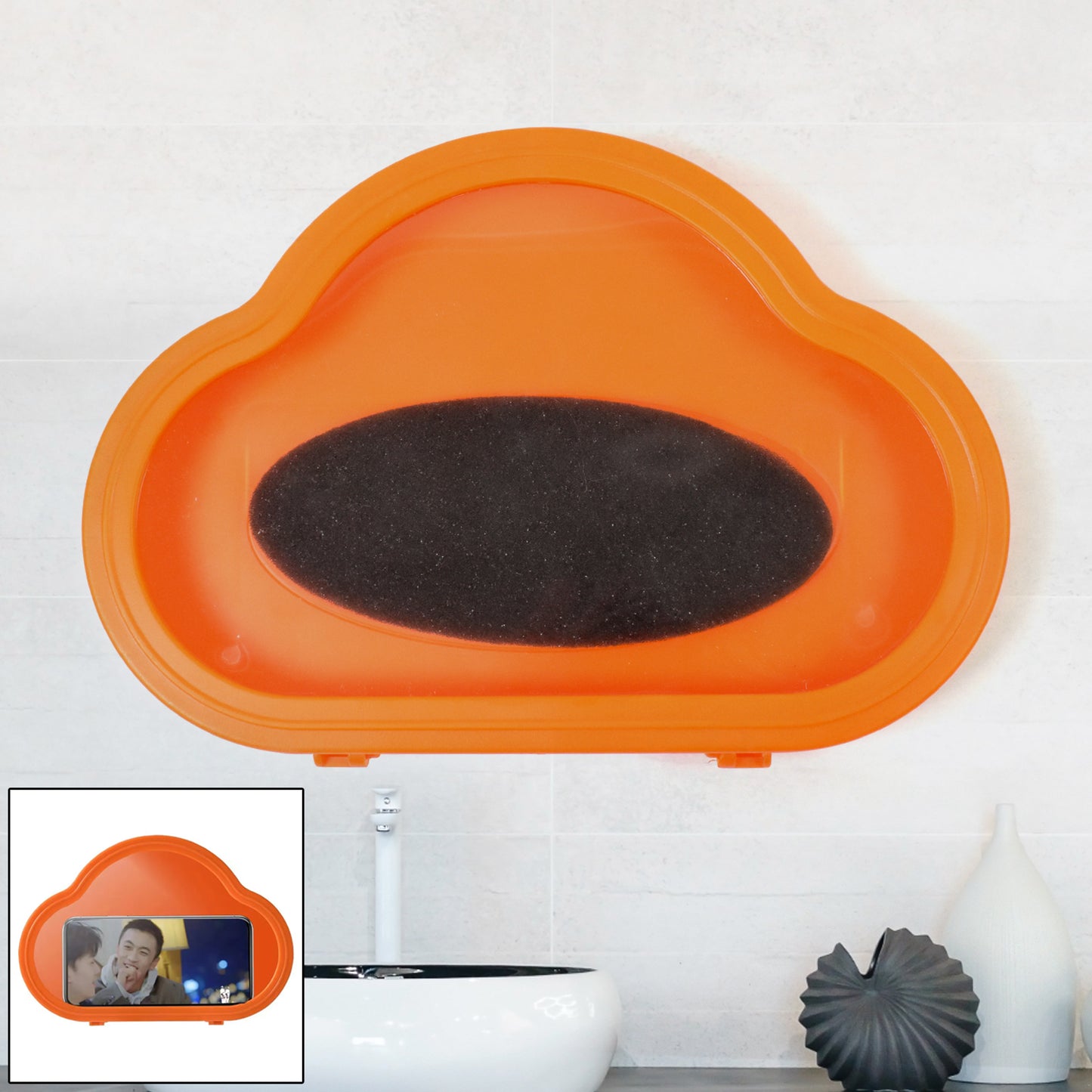 Smartphone  Mobile Stand Waterproof Case Smartphone Stand Case (1 Pc Orange)